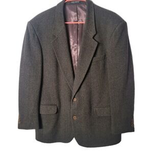 Zylos George Machado Cashmere Blend Sport Coat Jacket Blazer Grey Herringbone